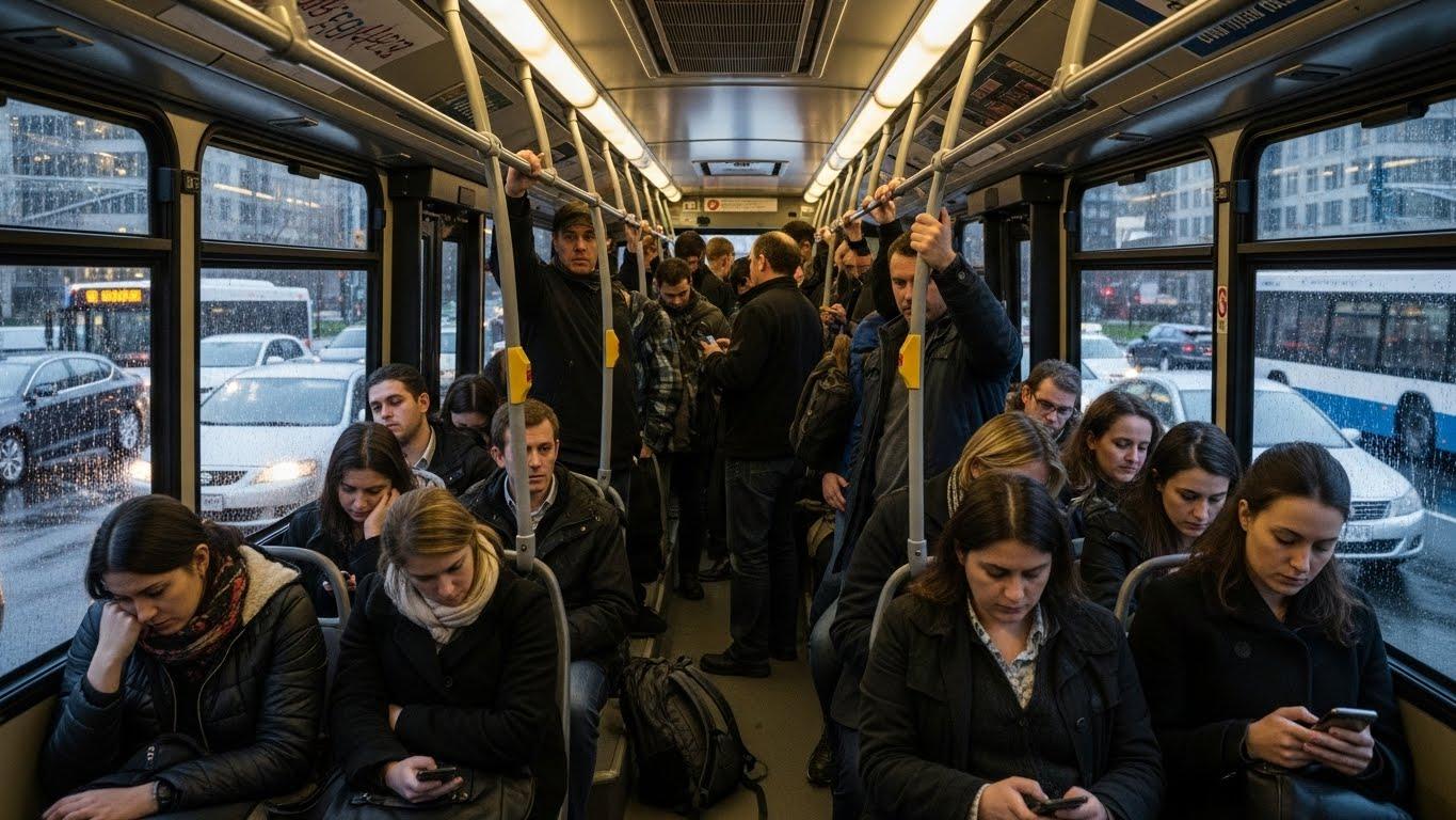 버스 파업 퇴근길