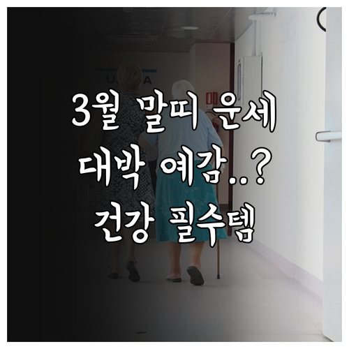 1930년생 말띠 어르신 3월 운세와..