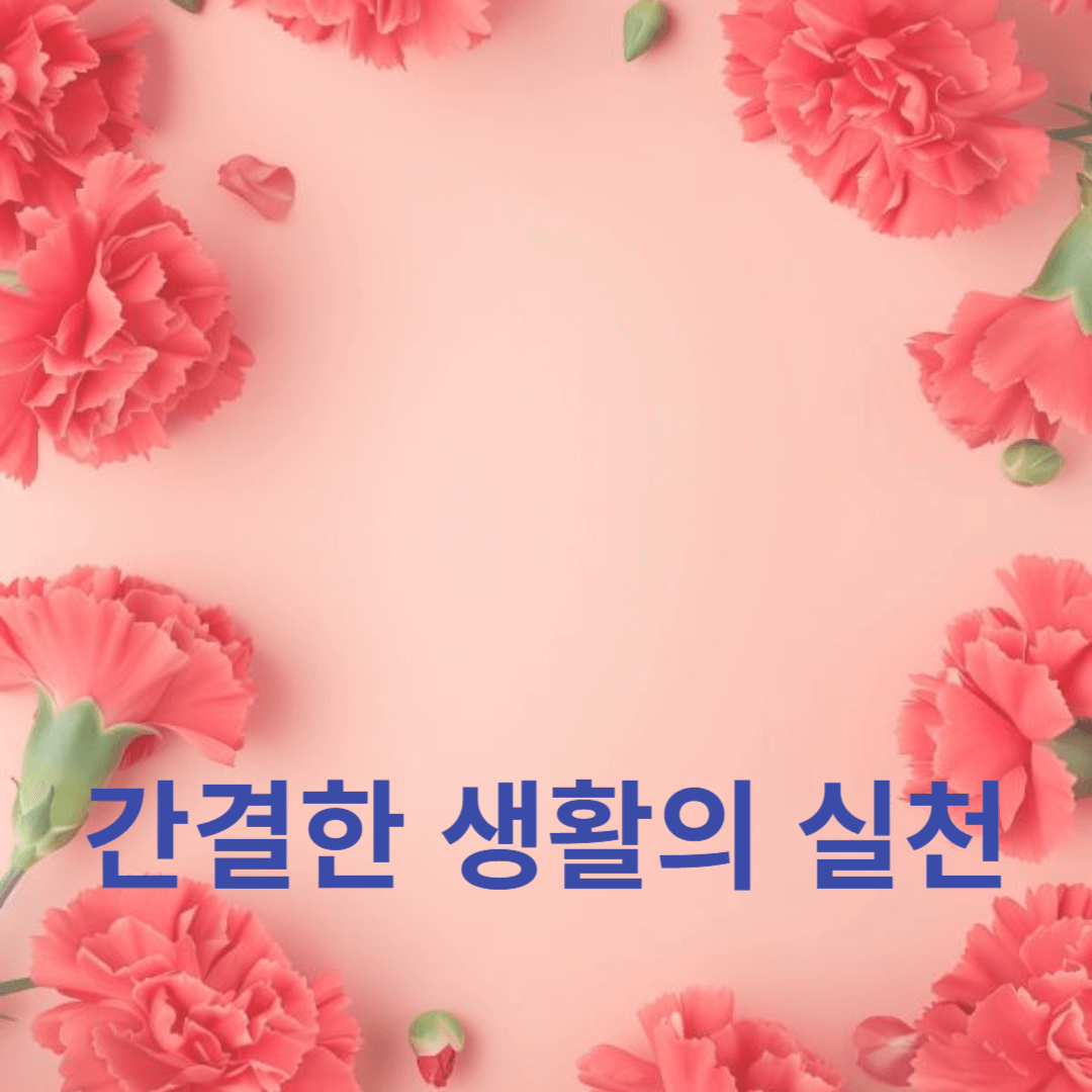 미니멀리즘을 통한 스트레스 감소와 간결한 생활의 실천