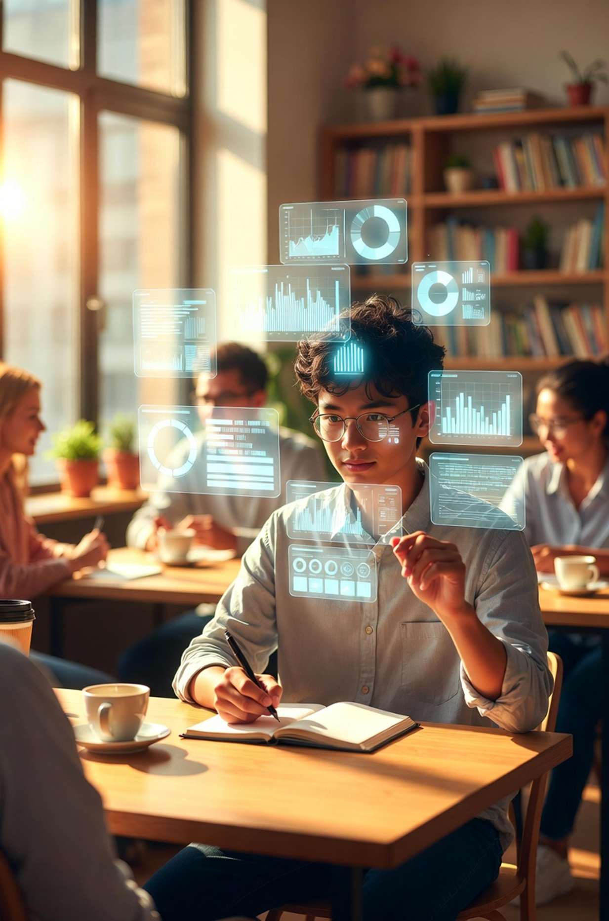 AI 비서가 업무를 지원하는 장면 이미지 – AI 리더십 생활속경영전략