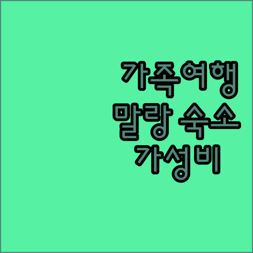 가족 여행객에게 추천 로모가스 게스트..