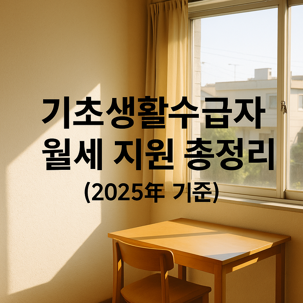 기초생활수급자 월세 지원 2025년 총정리