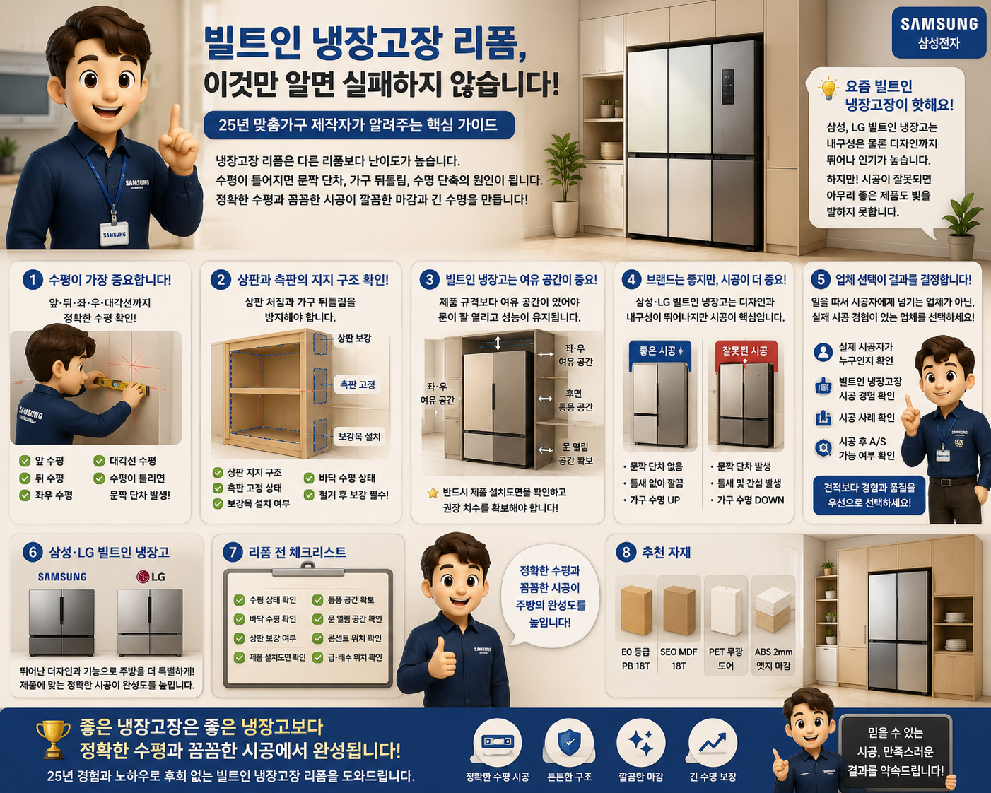 빌트인 냉장고장 리폼, 이것만 알면 됩니다