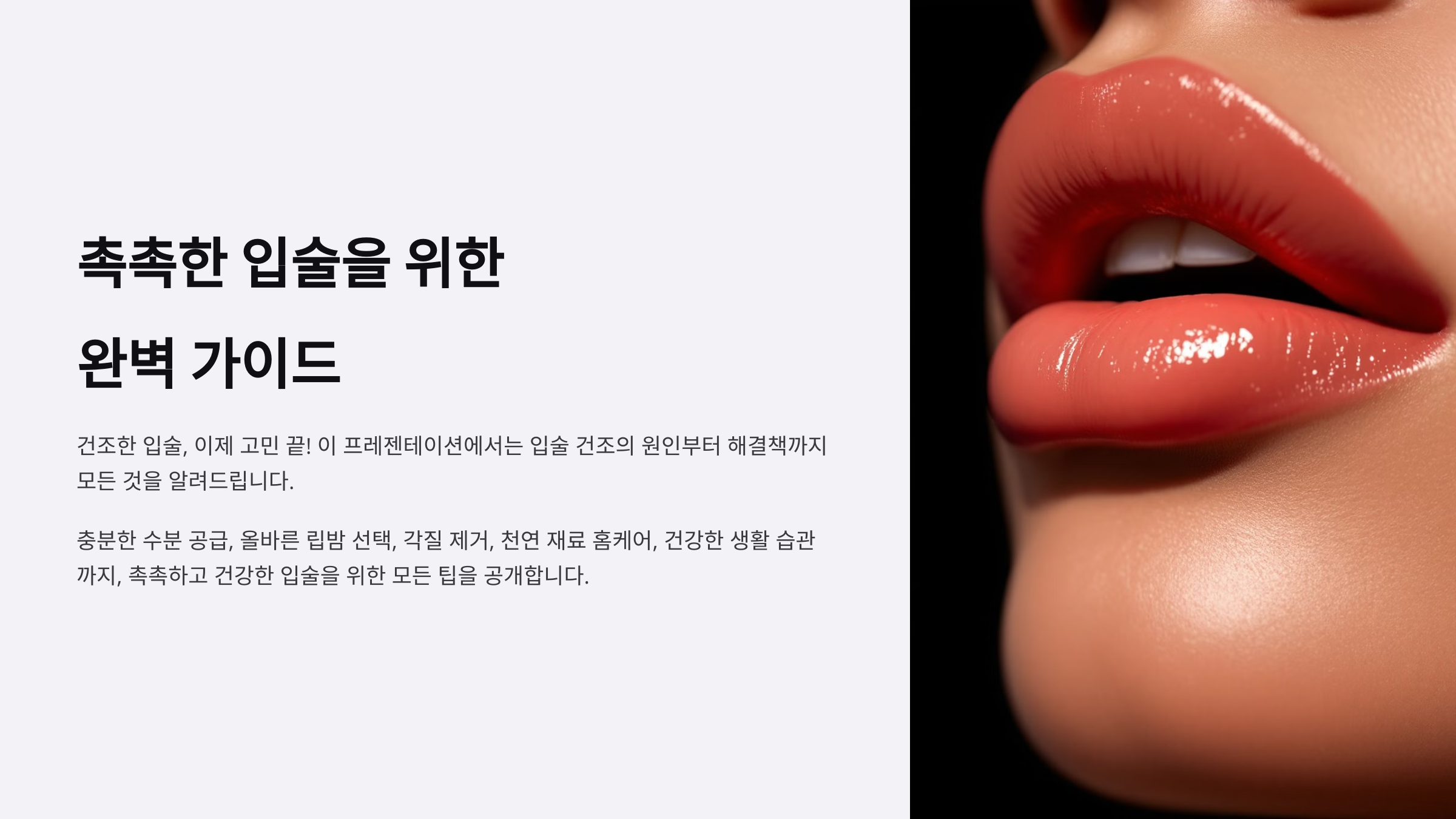 입술 보호하는 꿀팁