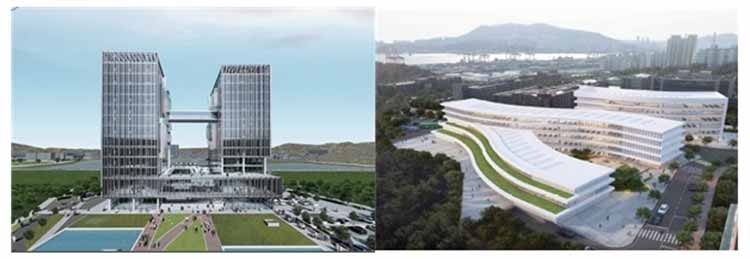 단국대(왼), 부경대(오) 혁신파크 조감도