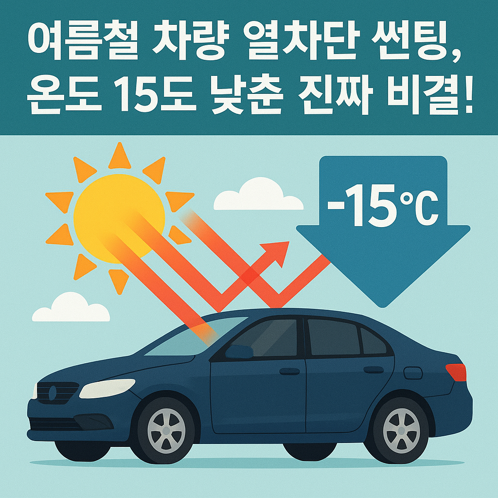 여름철 차량 열차단 썬팅, 온도 15도 낮춘 진짜 비결! 관련 사진