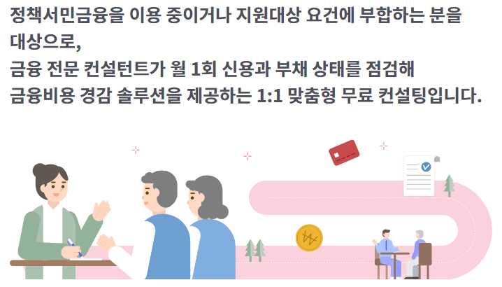 채무통합 대환대출 조건 서민금융진흥원 정부지원