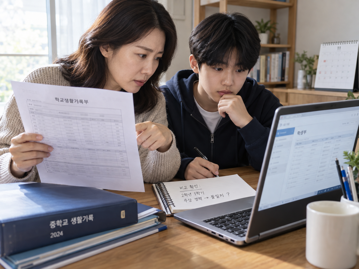 학교생활기록부 이름&middot;출결이 다를 때, 정정 요청 전에 준비할 자료의 실제 상황을 보여 주는 대표 이미지