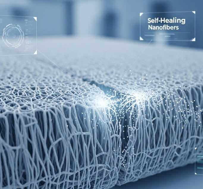 Nanofiber-based filter technology with self-healing function