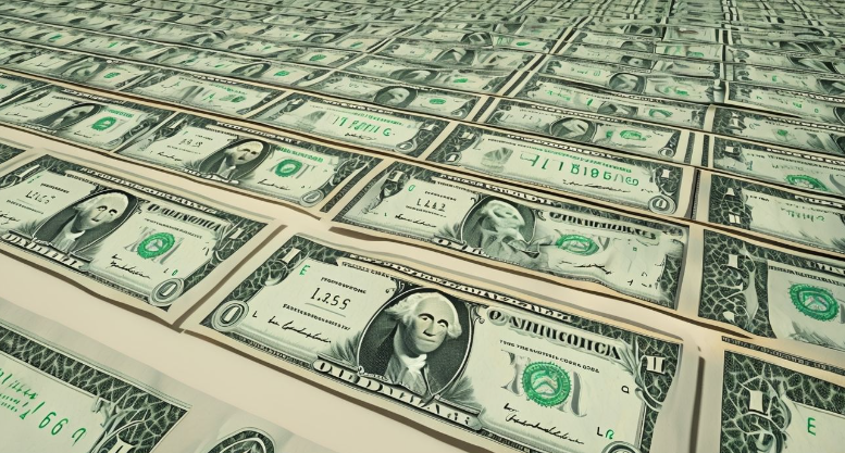 달러가 여러장 있는 사진