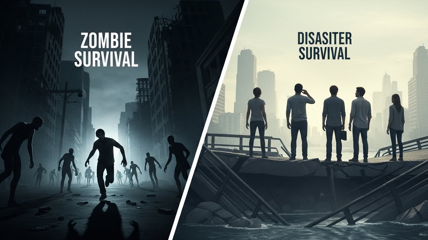 좀비와 재난 생존물 비교 관련 사진