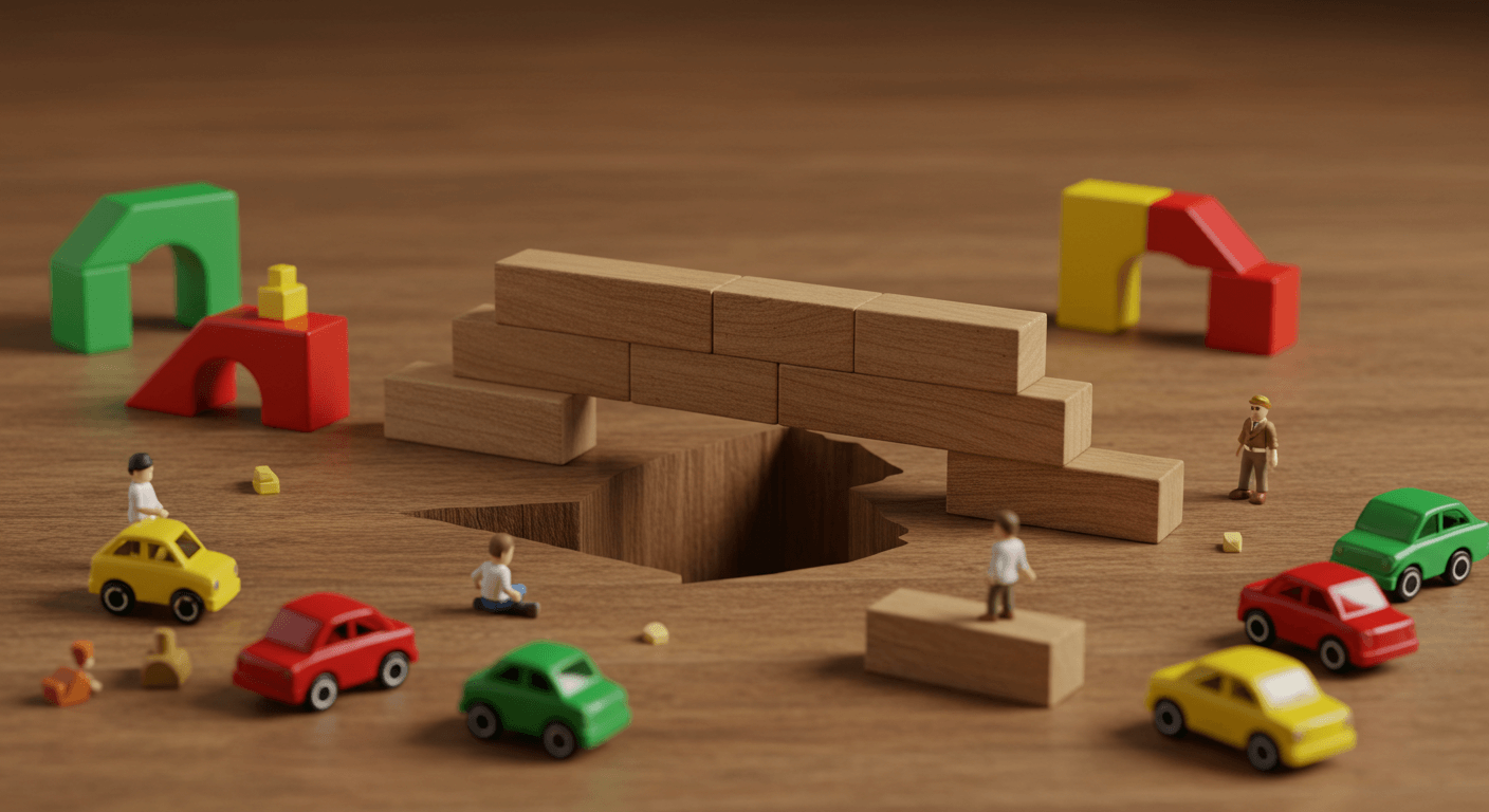 긍정적 행동에 대한 블럭 쌓기-사진