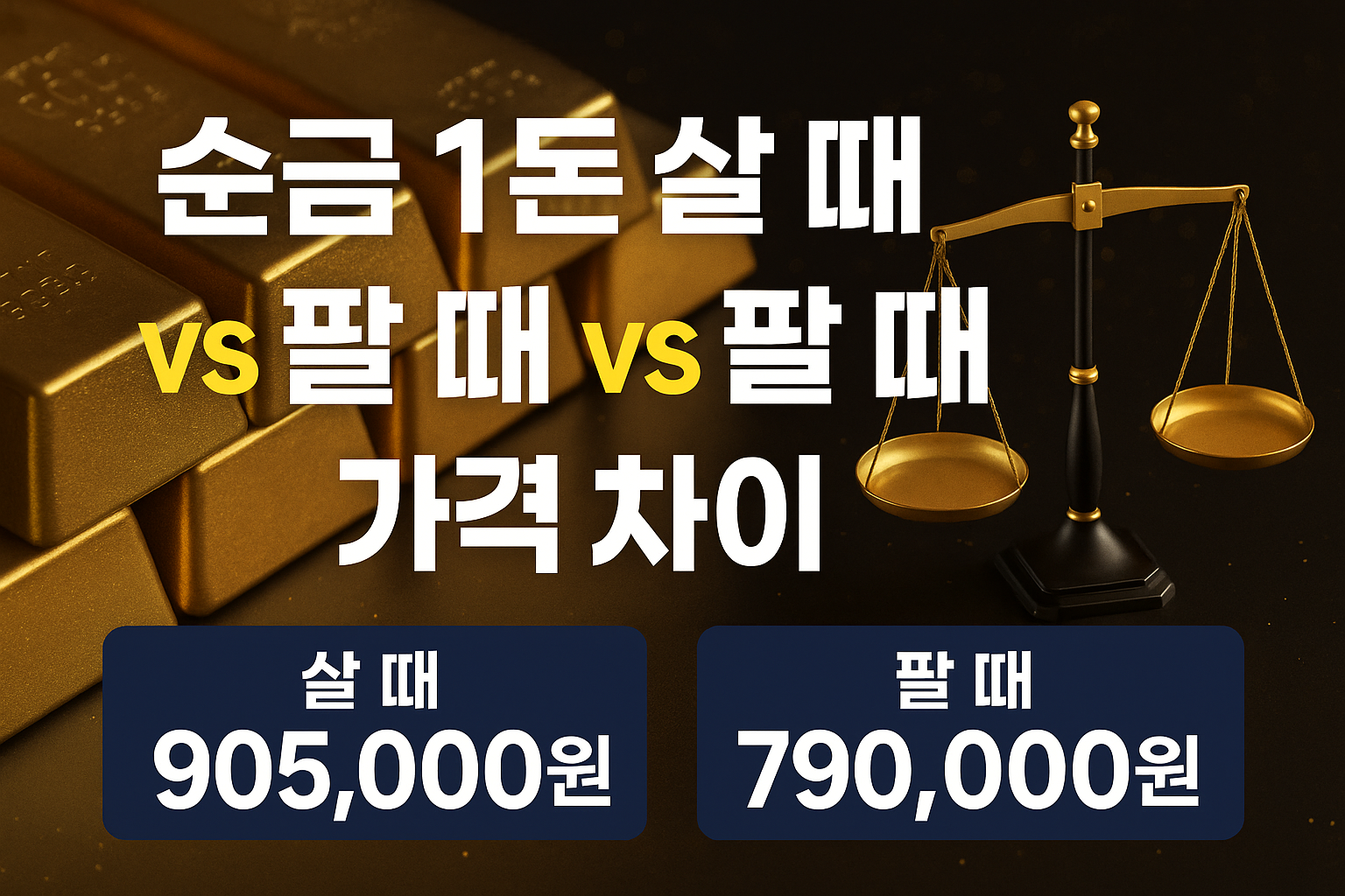 순금 1돈 살 때 vs 팔 때 가격 차이 &mdash; 왜 이렇게 다를까?, 오늘 금값 차이 분석: 살 때 90만 원, 팔 때 79만 원