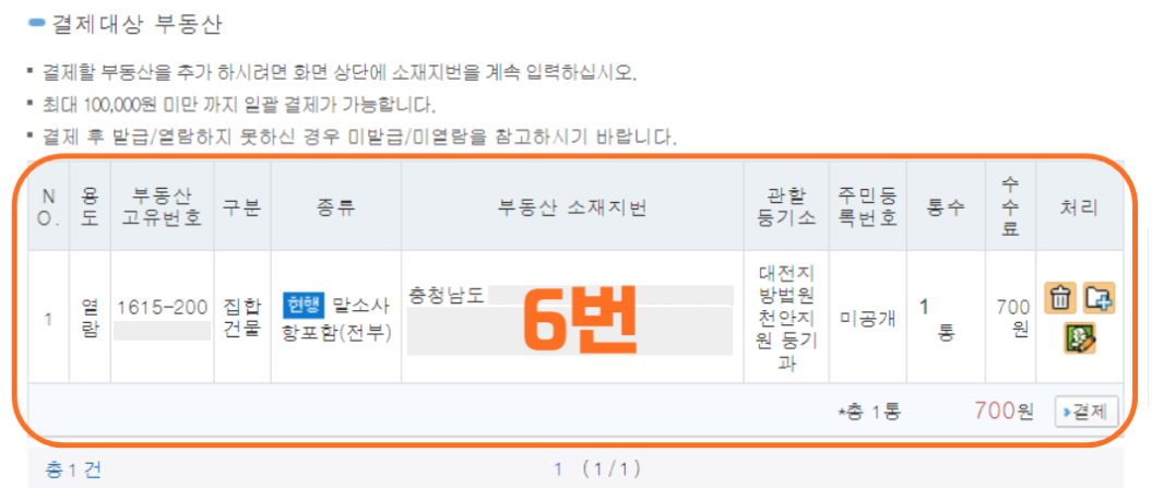 주택 등기부 등본