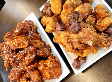 진미통닭 양념&amp;후라이드 치킨