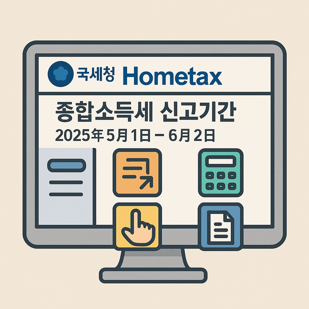 2025년 종합 소득세 신고 기간 설명