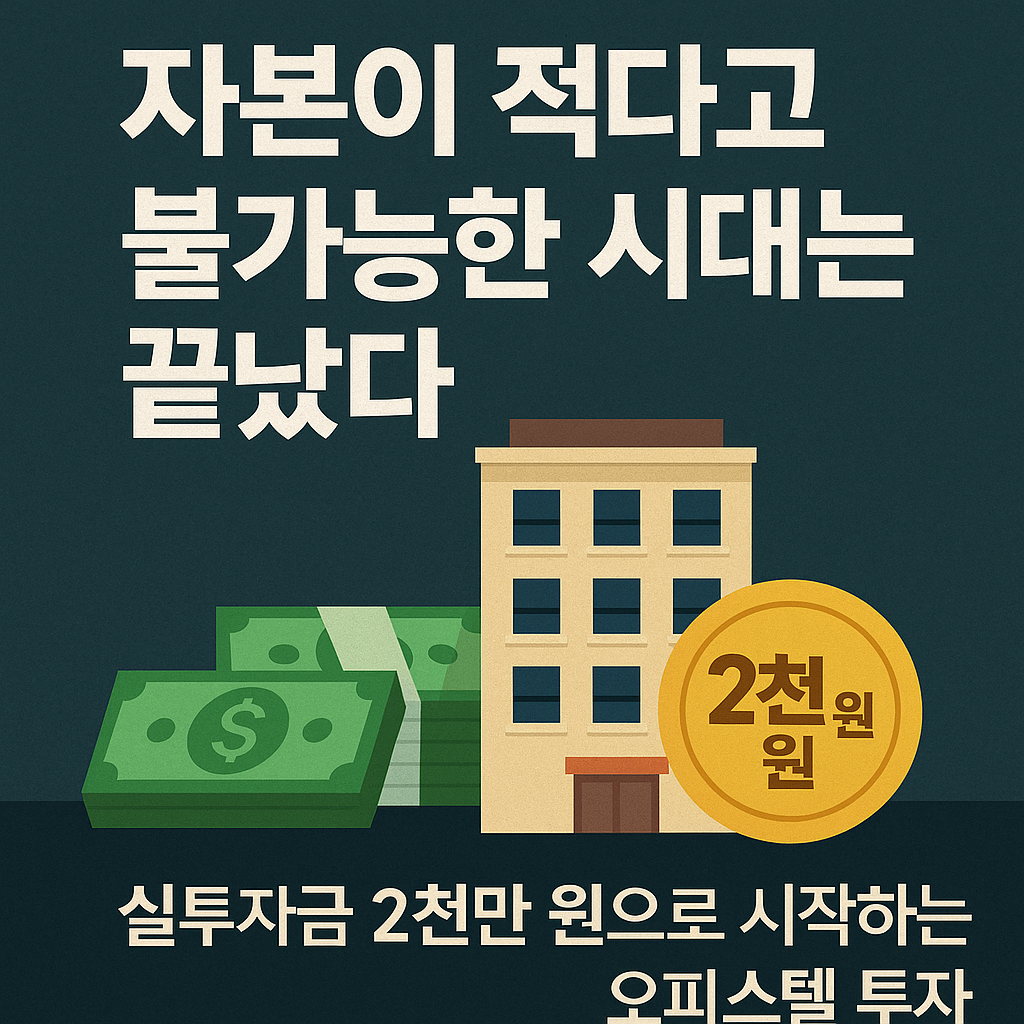 실투자금 2천만 원으로 시작하는 수익형 부동산, 가능한 이유는?