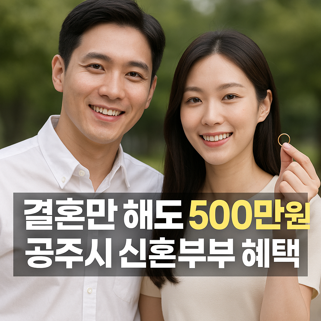 “결혼만 해도 500만 원!” 공주시 결혼장려금, 신혼부부라면 무조건 챙기세요!