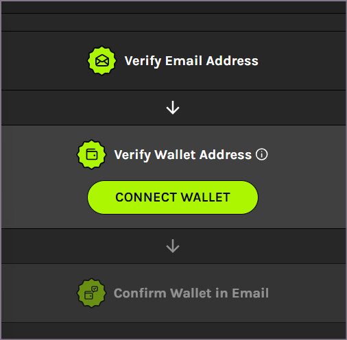 월렛 연결하기 클릭 화면