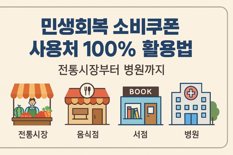 민생회복 소비쿠폰 사용처 100% 활용법