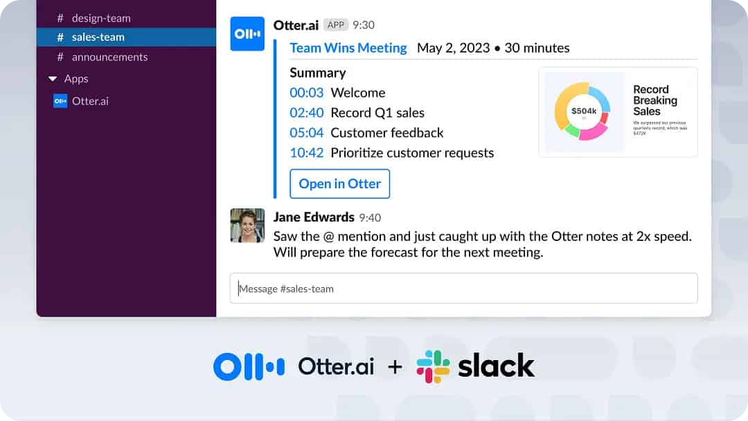 Otter.ai + Notion + Slack