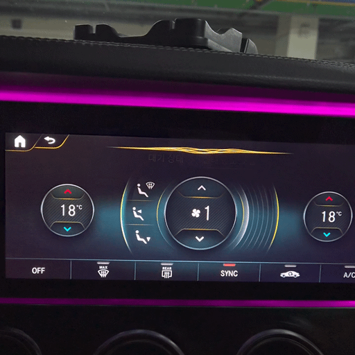 MBUX 시스템에서 음성 명령으로 냉난방 온도와 풍량을 제어