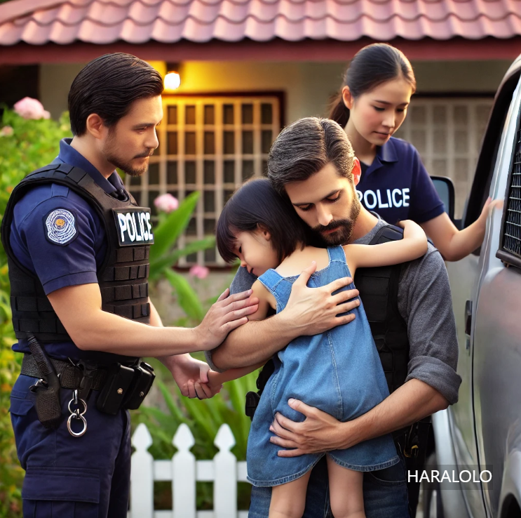 안전하게 이송되는 아이의 이미지