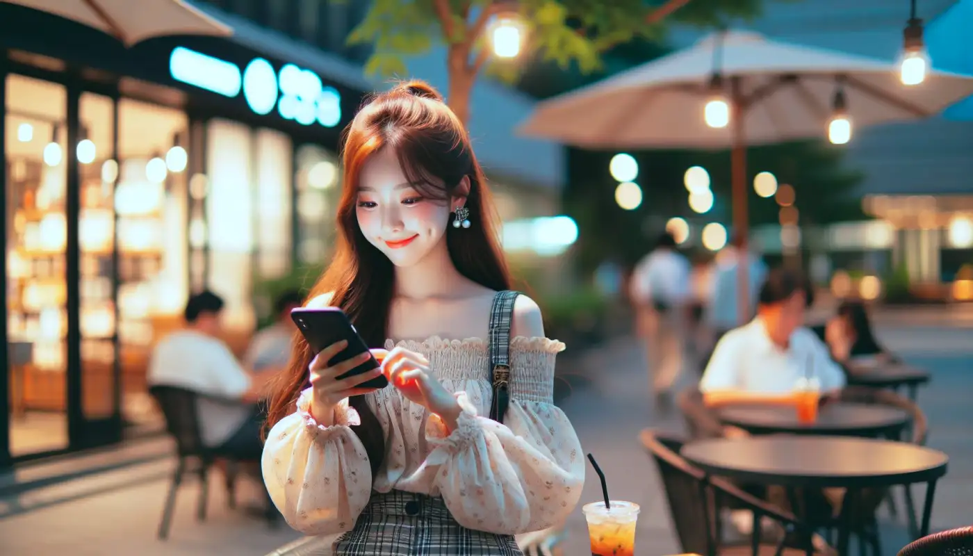 사진-포즈-연출-방법을-활용하는-여성의-모습