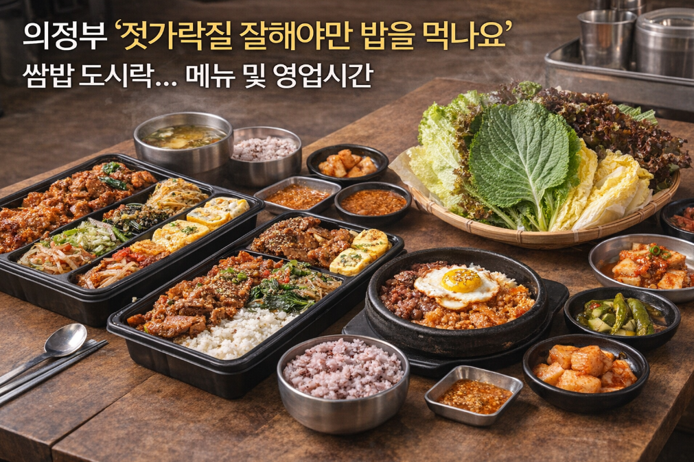 의정부 맛집 젓가락질 잘해야만 밥을 먹나요 쌈밥도시락 메뉴와 영업시간 완벽정리