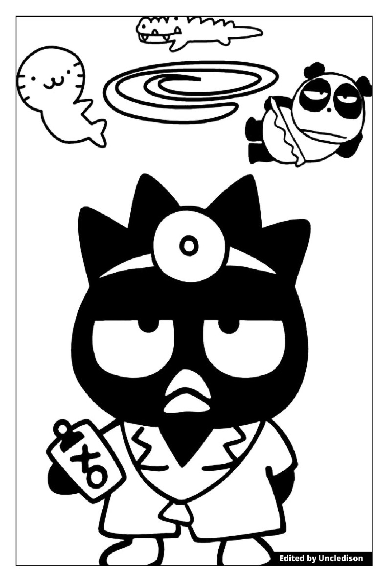 배드바츠마루 색칠공부 도안