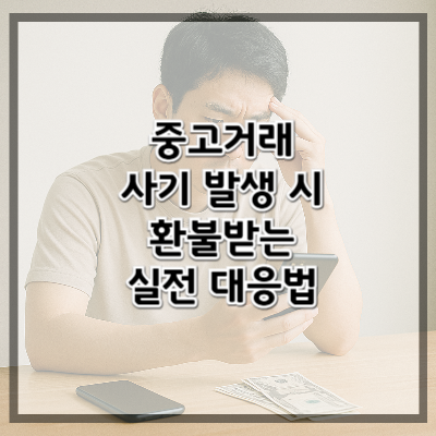 중고거래 사기 발생 시 환불받는 실전 대응법