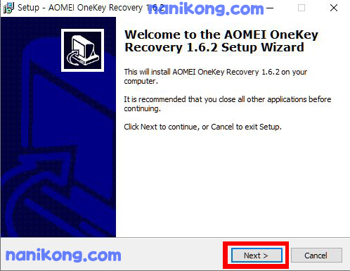 Aomei 윈도우 복원