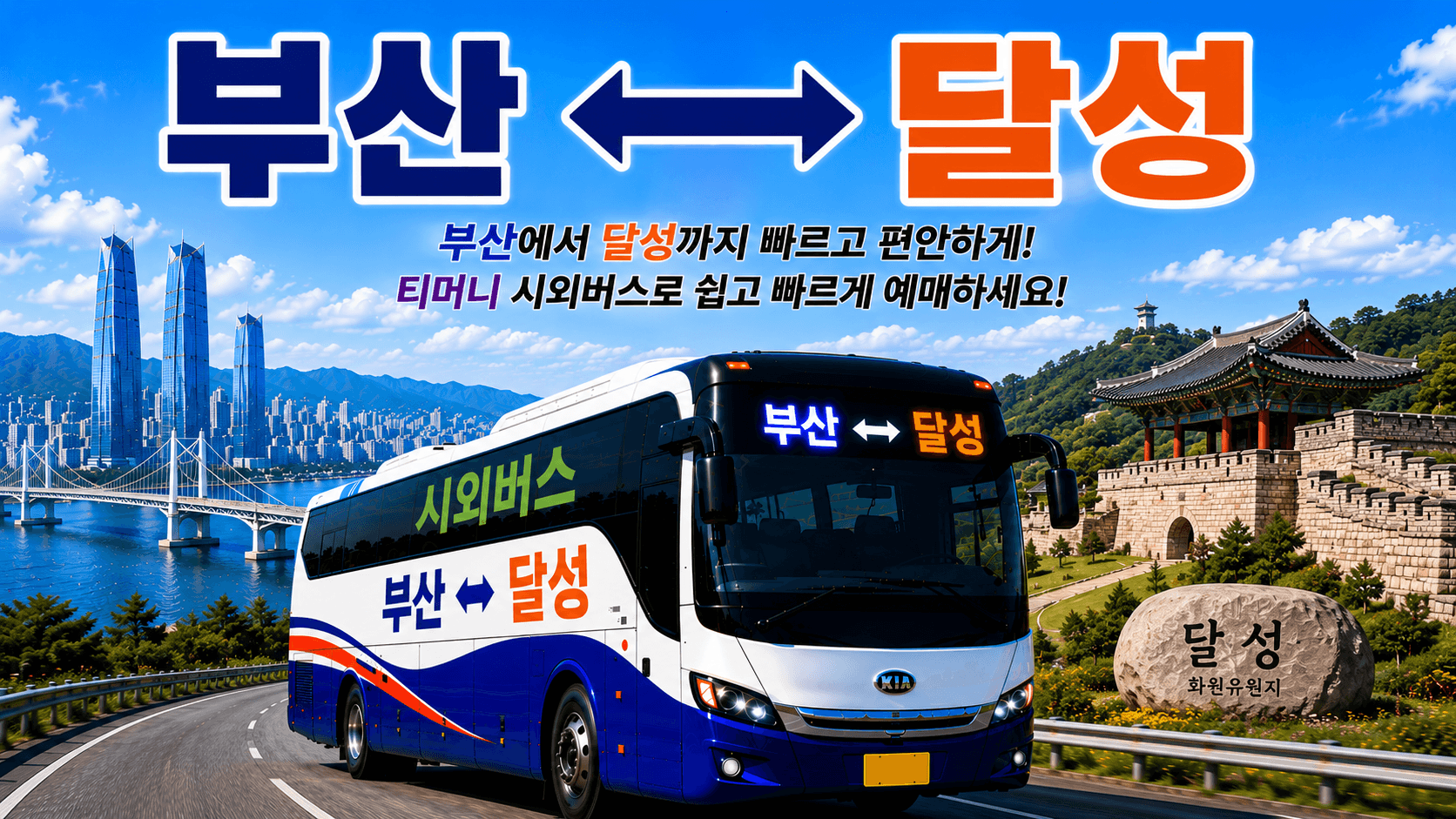 부산과 달성을 오가는 고마운 버스와 화원유원지