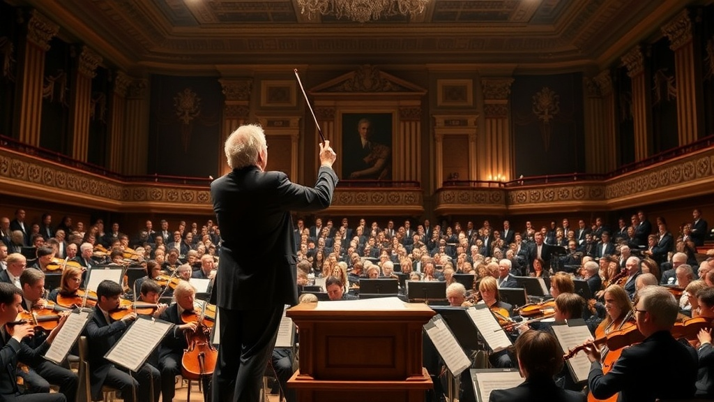 운명교향곡을 초연하는 베토벤 상상이미지