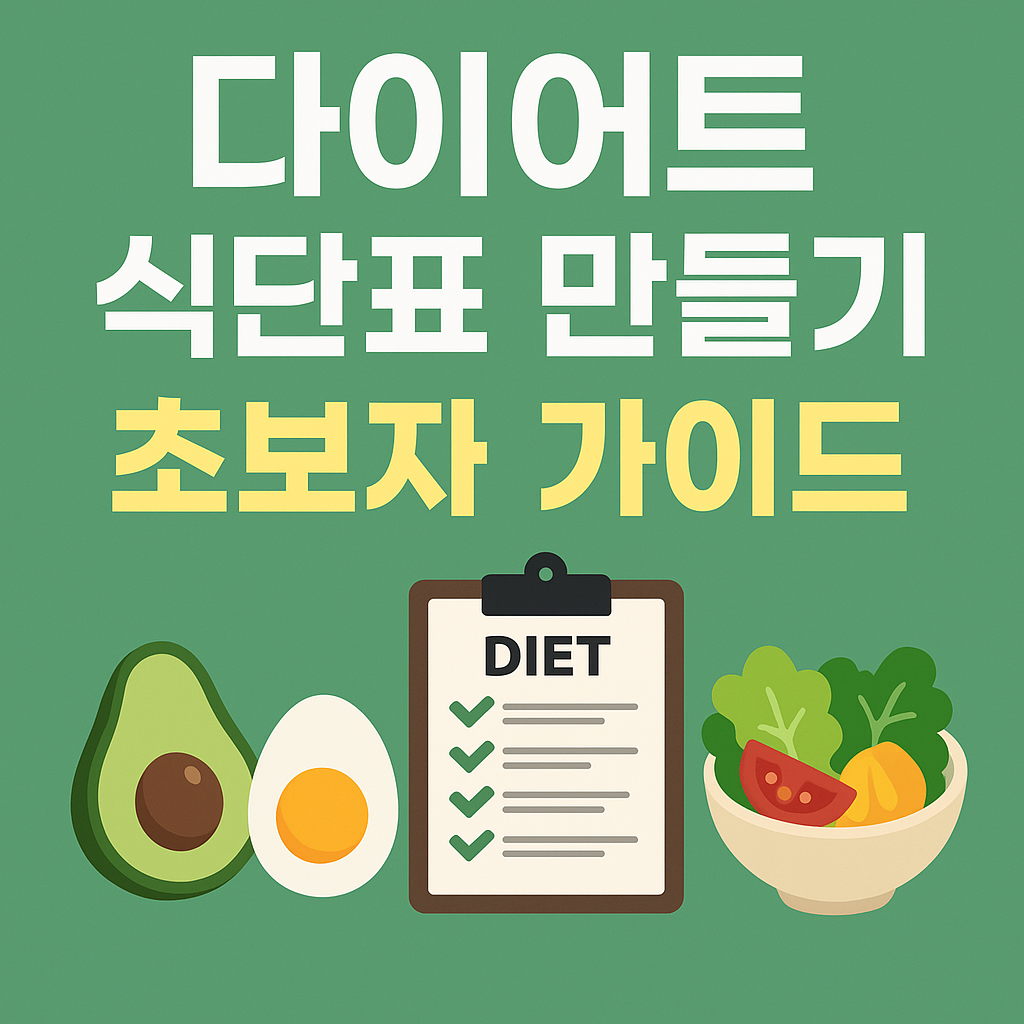 다이어트를 처음 시작하셨나요? 하루 칼로리 계산부터 식단 구성법, 하루 예시 식단까지 초보자도 쉽게 따라할 수 있는 다이어트 식단표 만들기 완벽 가이드!