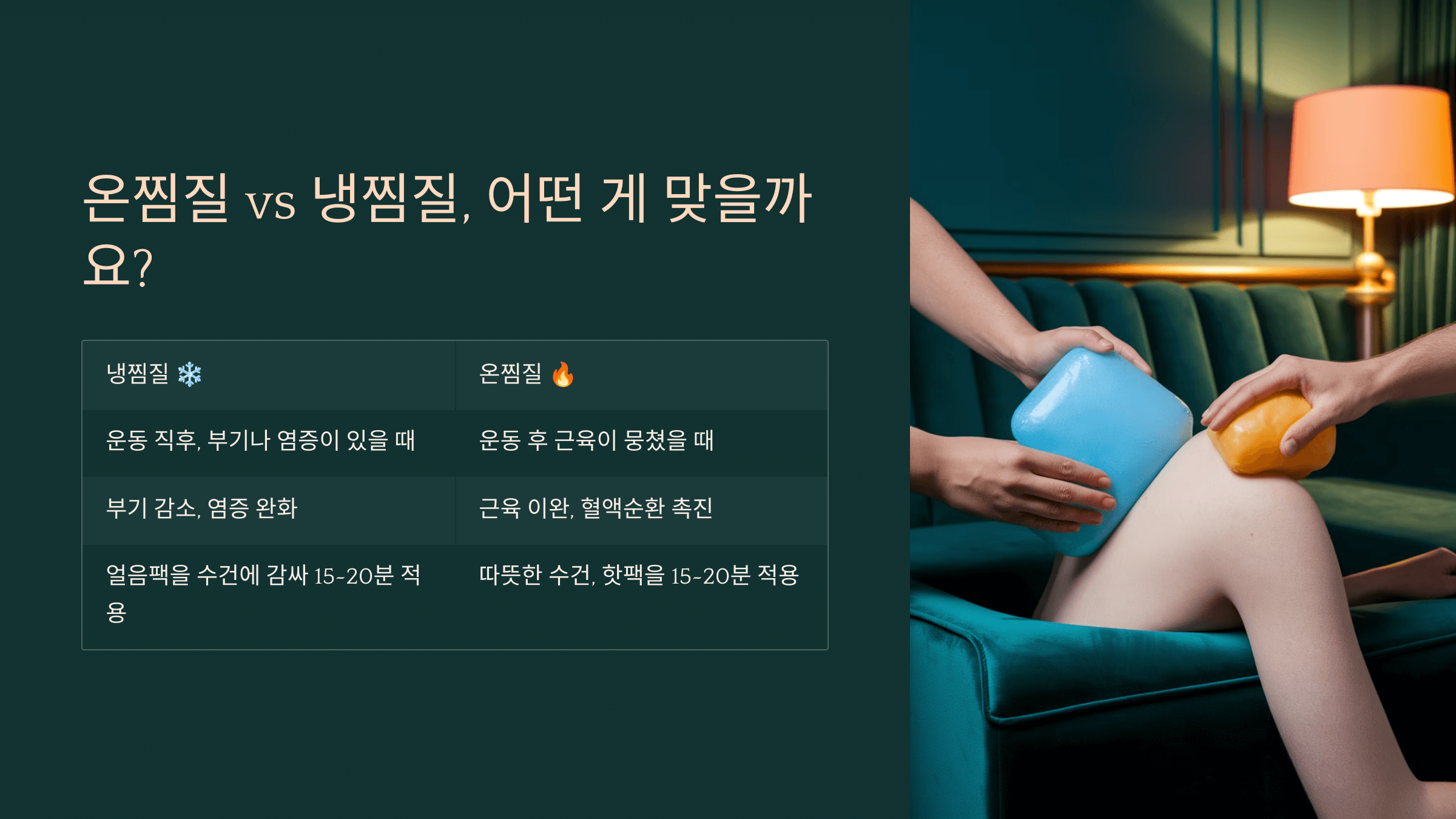 온찜질 냉찜질