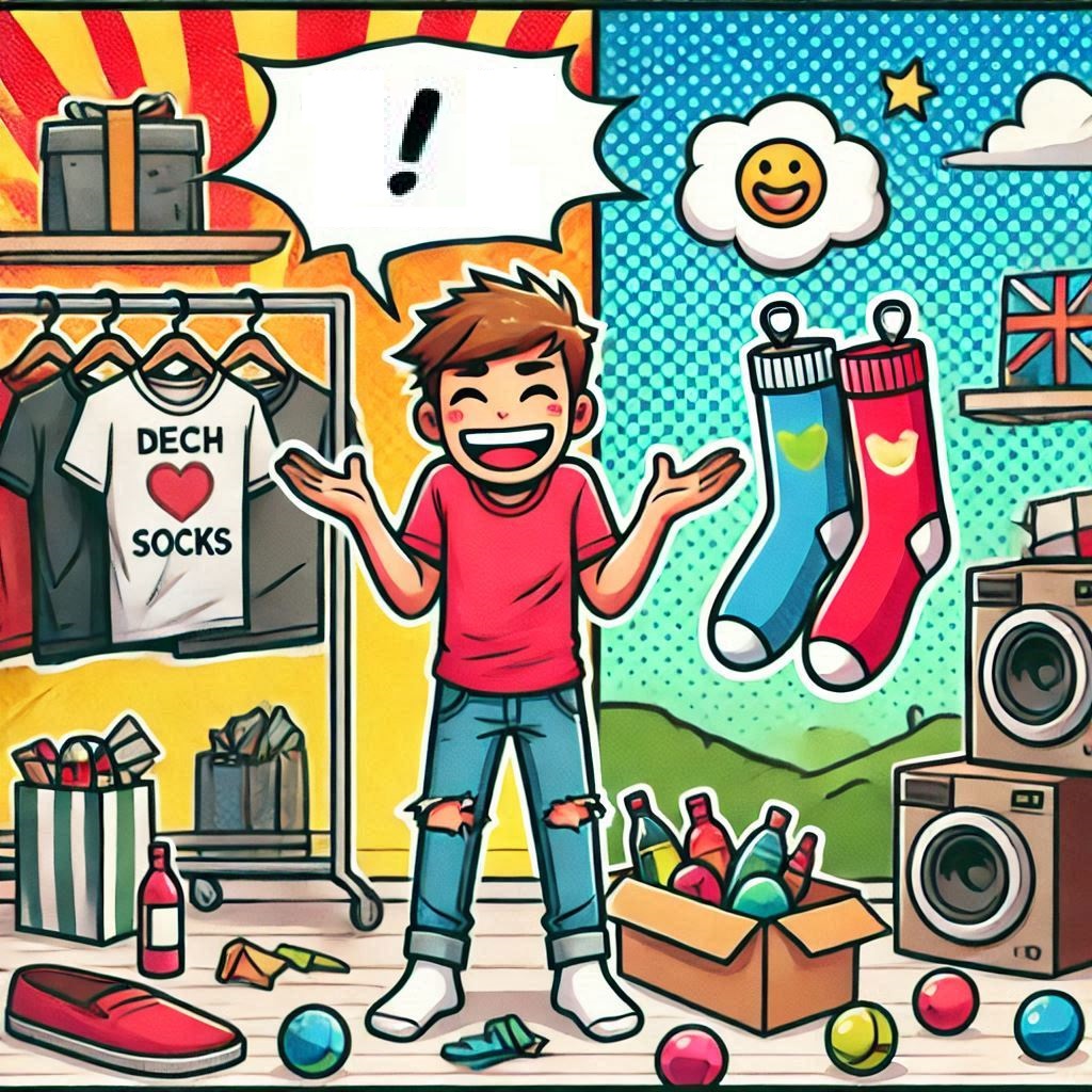 이 양말을 산 건 실수였어.