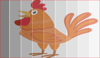 레이어 2를 상위 이미지로 두고 불투명도 50% 적용