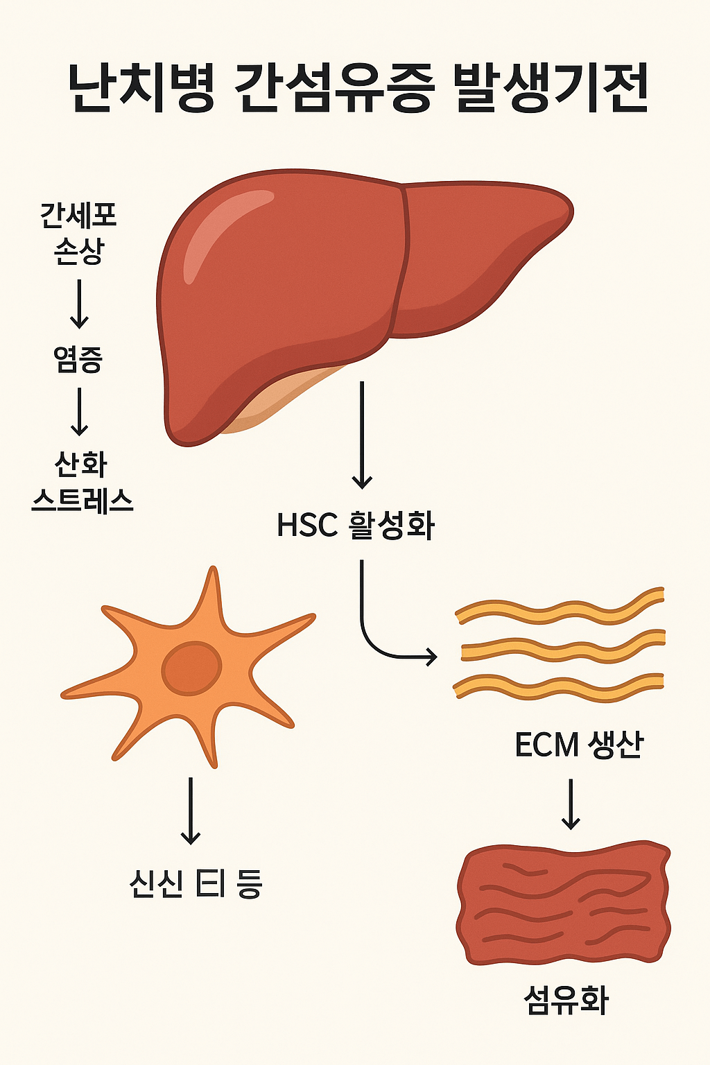 간섬유증 발생기전