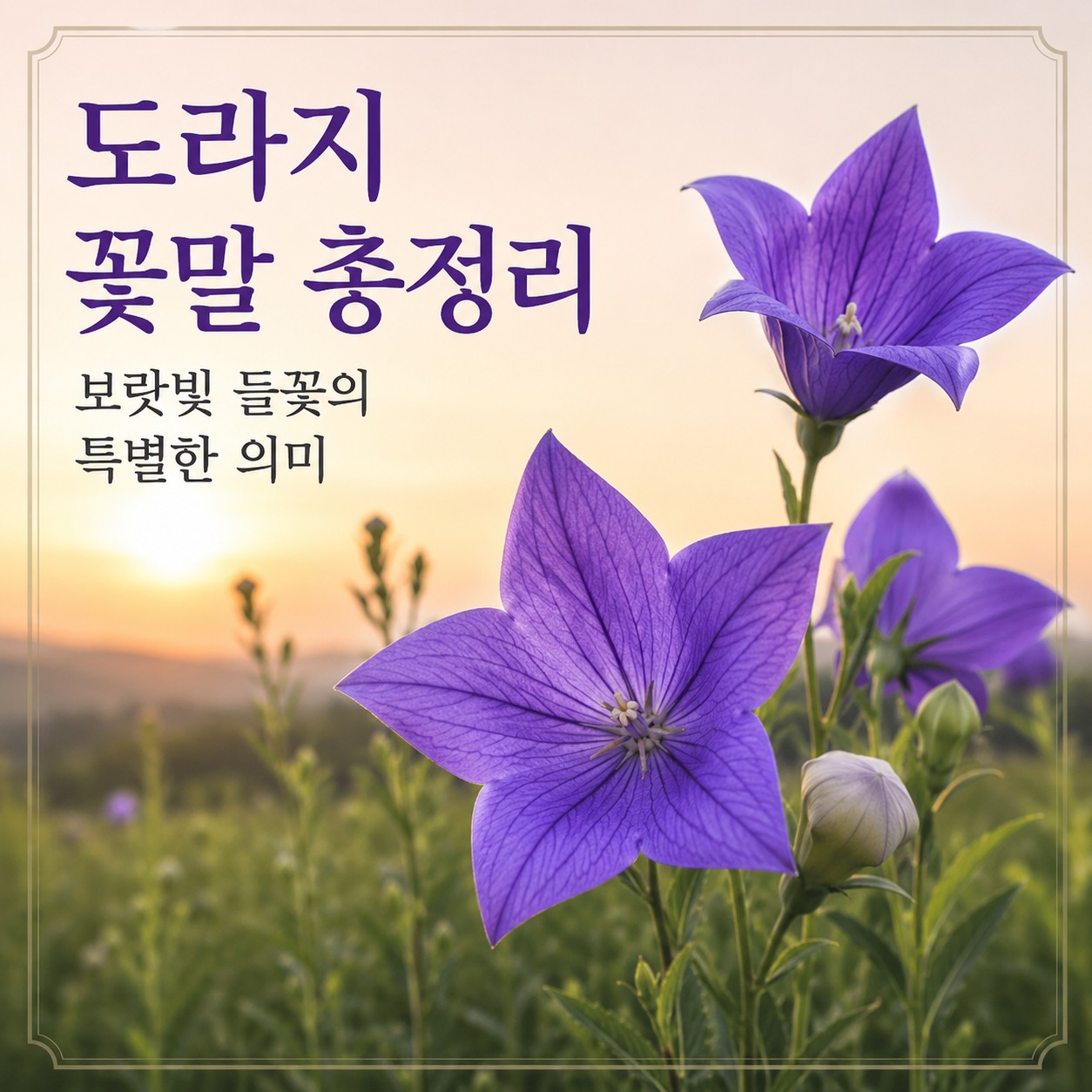 도라지 꽃말