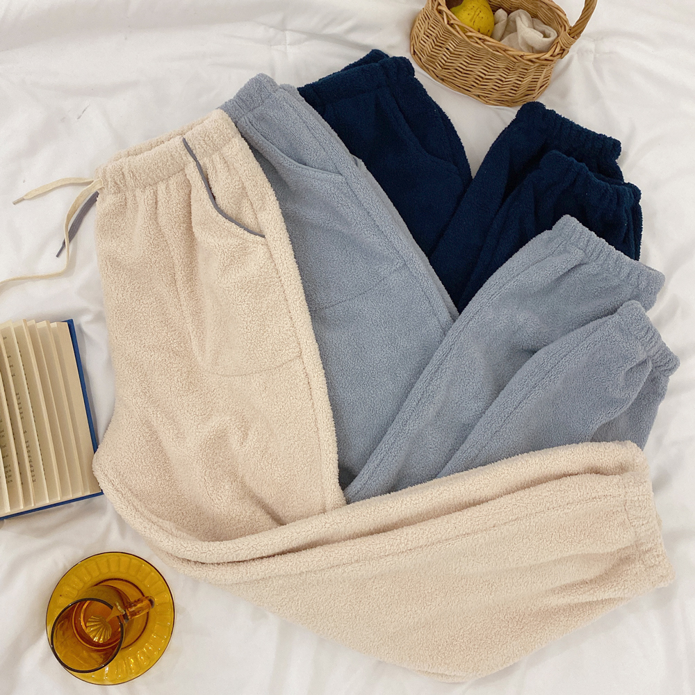 양털 극세사 빅사이즈 잠옷 조거팬츠 주머니 수면바지 수면잠옷