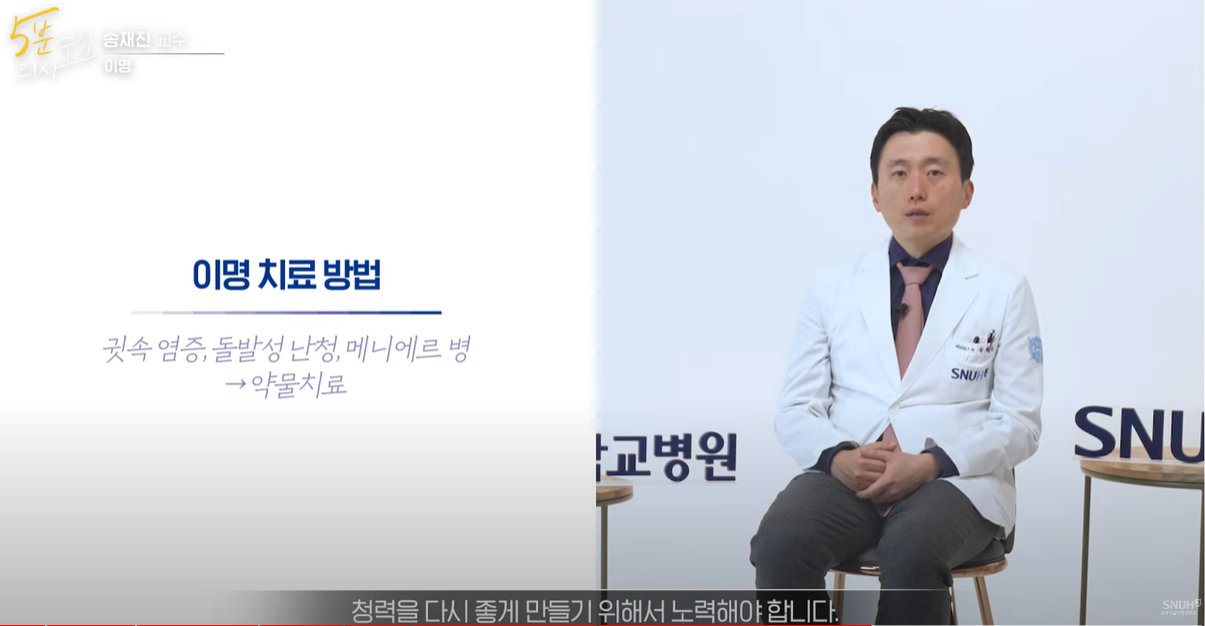 원인질환에 의한 이명 치료