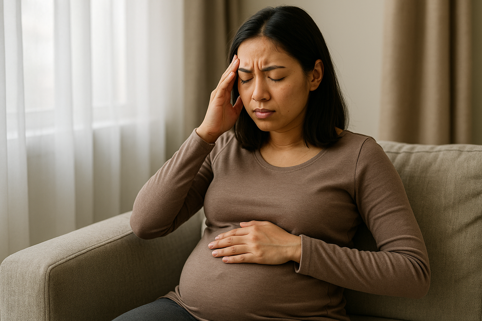 임신 중 두통, 그냥 넘기면 위험할 수도 산모를 위한 안전 가이드