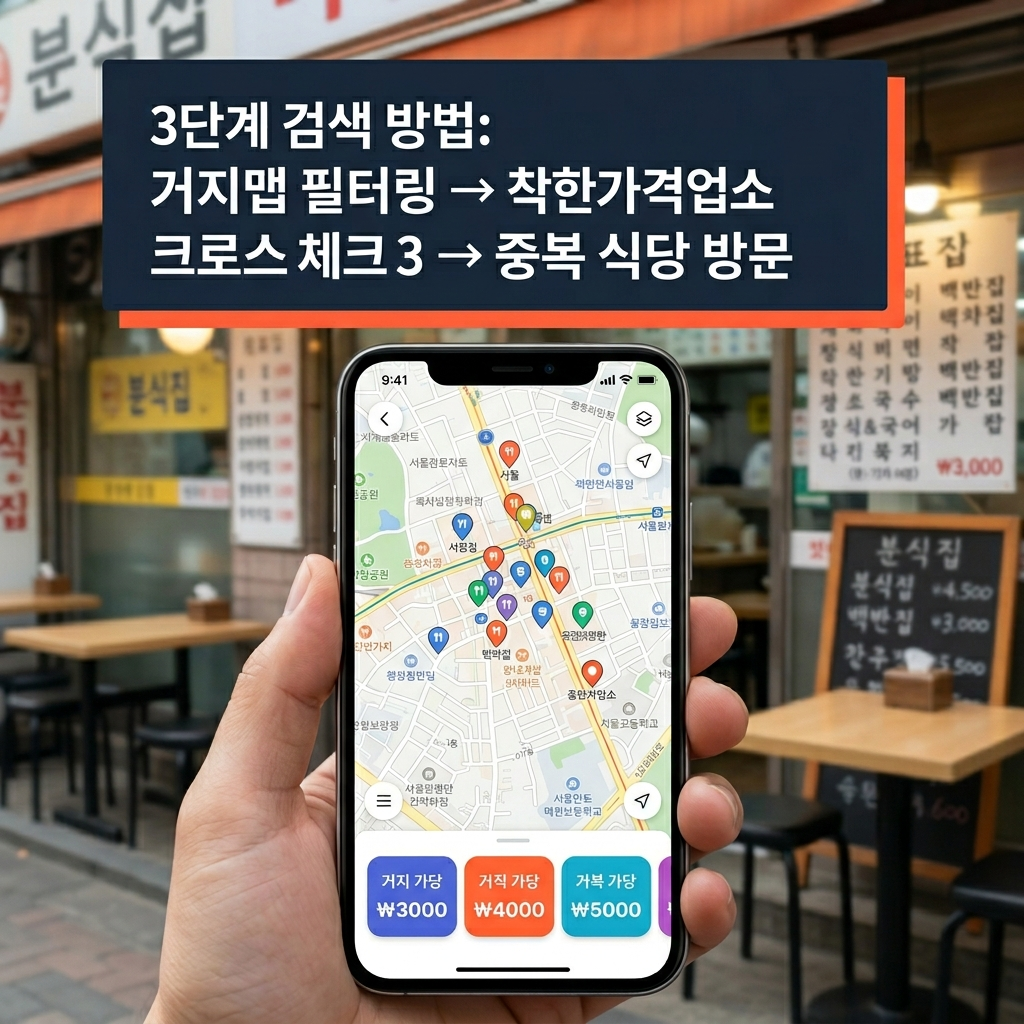 거지맵 착한가격업소 3단계 검색법 가이드