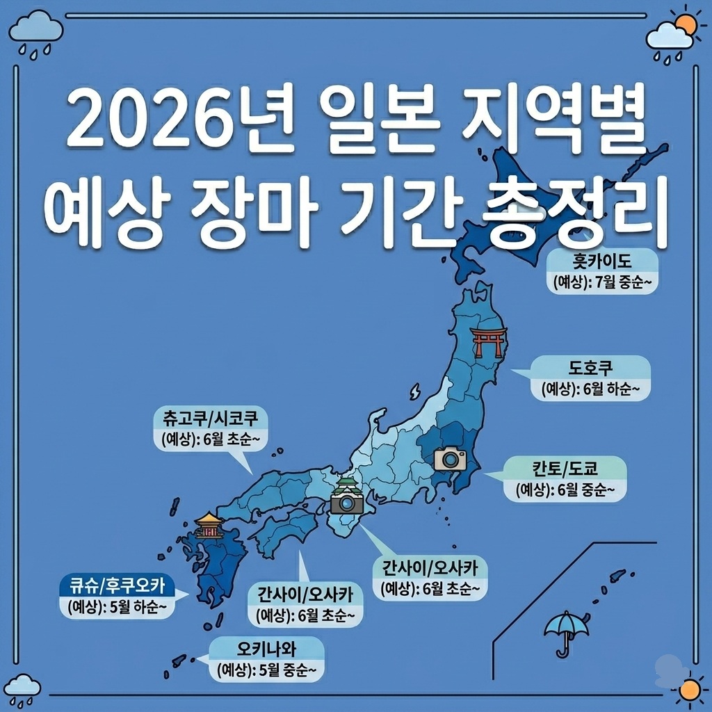 2026 일본 장마 지도