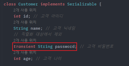 java-transient