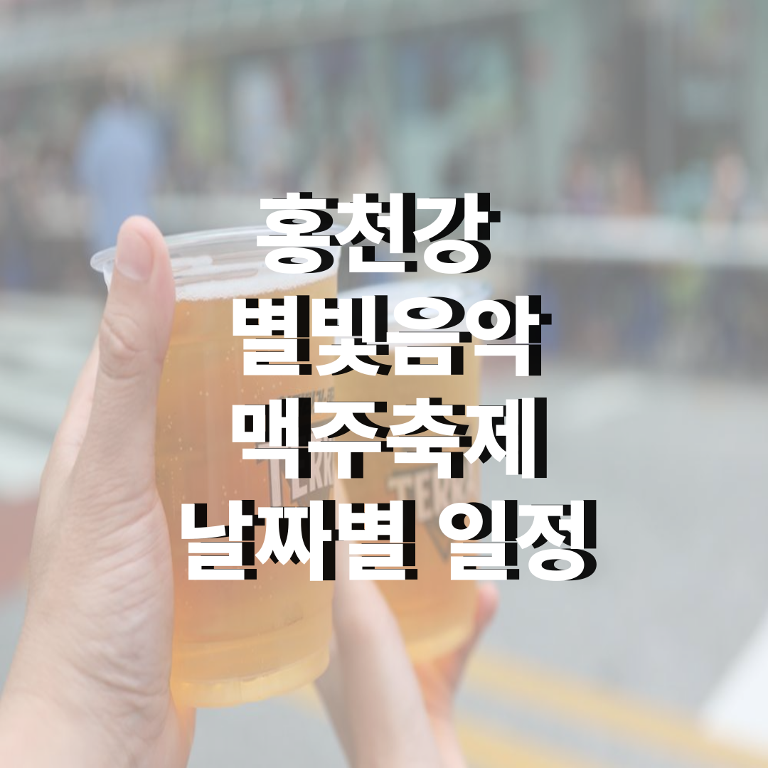 홍천강 별빛음악 맥주축제 날짜별 일정