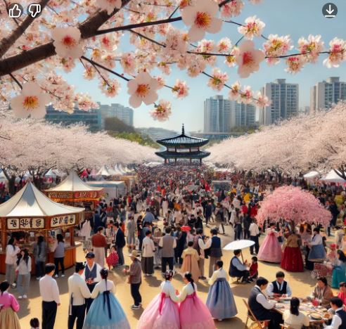 인천벗꽂축제사진