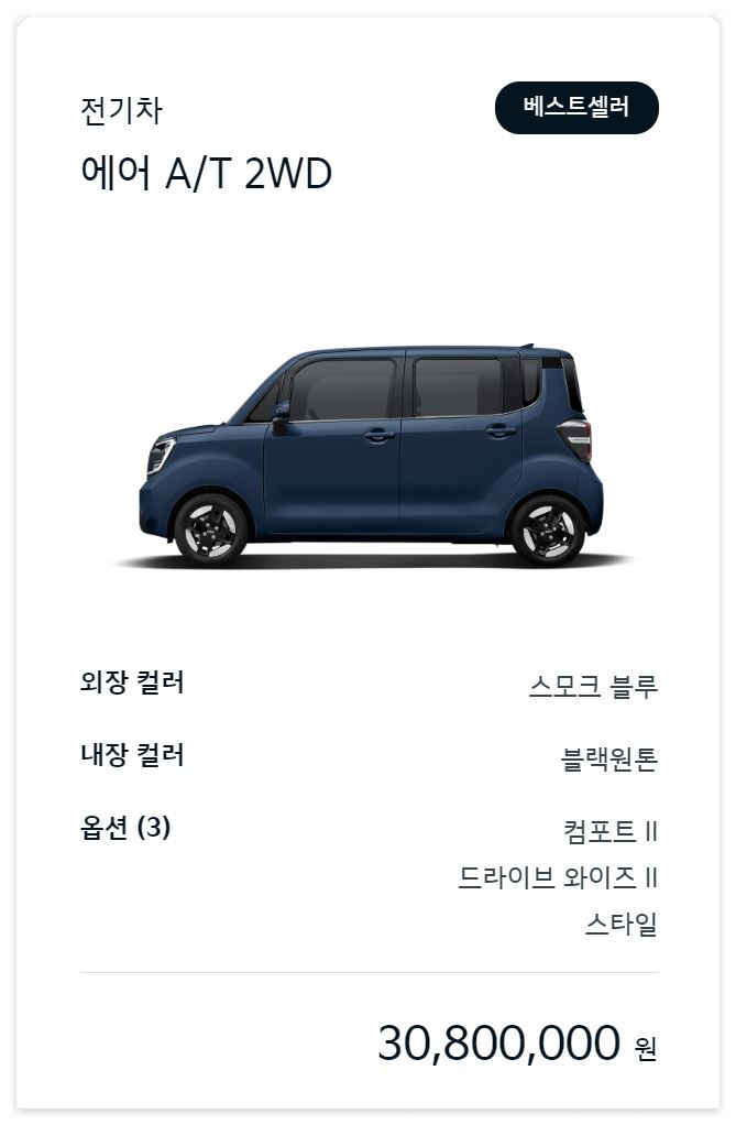 레이 전기차 보조금