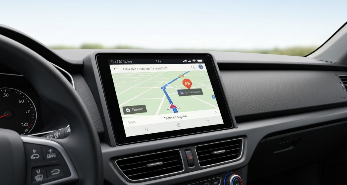 네비게이션 앱 비교 차트가 스마트폰 화면에 표시된 이미지